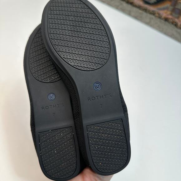 Rothy's Black Round Toe Slip On Flats - Picture 4 of 5